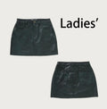 A BATHING APE Ladies' CROC PATTERN A BATHING APE LEATHER SKIRT