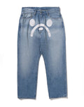 A BATHING APE MILO FACE 13 OZ DENIM PANTS