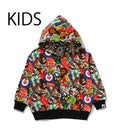 A BATHING APE BAPE KIDS BAPE MILO ASSORTED RELAXED FIT ZIP HOODIE