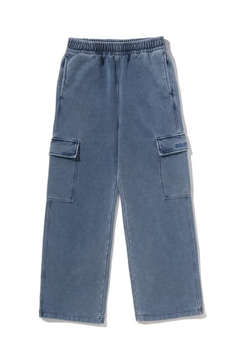 A BATHING APE Ladies' INDIGO STRAIGHT SWEAT PANTS