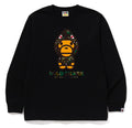 A BATHING APE 1ST CAMO MILO SHARK FZH L/S TEE