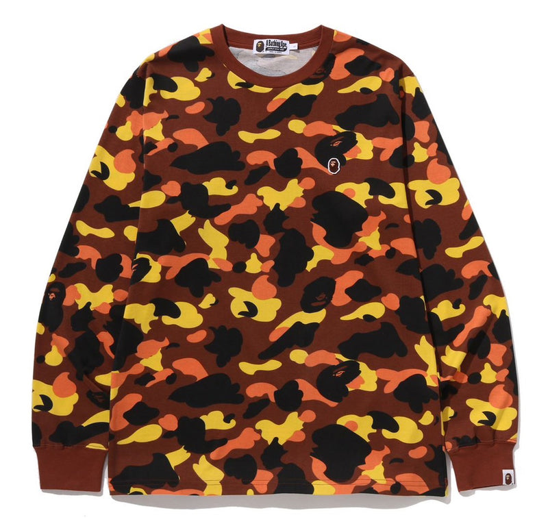 A BATHING APE 1ST CAMO ONE POINT L/S TEE