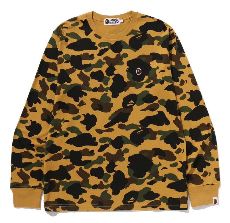 A BATHING APE 1ST CAMO ONE POINT L/S TEE