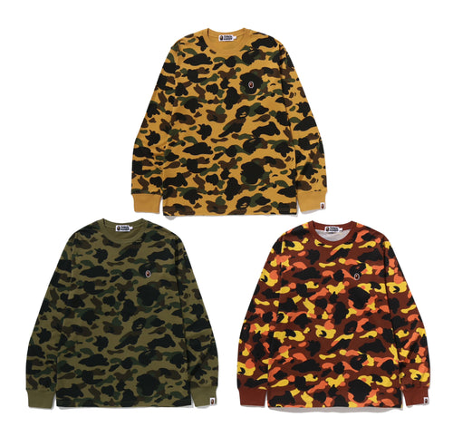 A BATHING APE 1ST CAMO ONE POINT L/S TEE