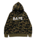 A BATHING APE 1ST CAMO BAPE LOGO RHINESTONE RELAXED FIT FULL ZIP HOODIE