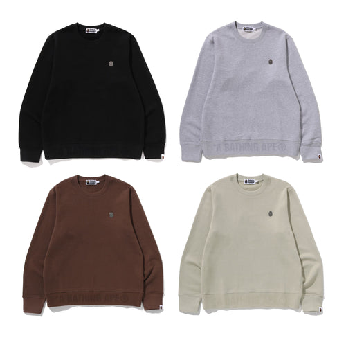 A BATHING APE ONE POINT CREWNECK SWEAT SHIRT