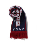 A BATHING APE BAPE LOGO JACQUARD SCARF