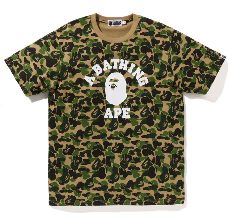 A BATHING APE ABC CAMO COLLEGE TEE