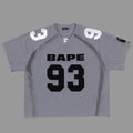 A BATHING APE LINE CAMO JACQUARD RELAXED FIT FOOTBALL JERSEY