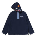 A BATHING APE BAPE BY KAZUKI KURAISHI SHARK FLEECE HALF ZIP PULLOVER HOODIE