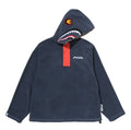 A BATHING APE BAPE BY KAZUKI KURAISHI SHARK FLEECE HALF ZIP PULLOVER HOODIE
