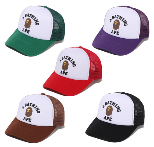 A BATHING APE COLLEGE MESH CAP