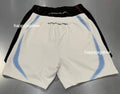 A BATHING APE HEAVY WASH HAND DRAW FOOTBALL LOGO RELAXED FIT SWEAT SHORTS