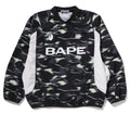 A BATHING APE CREEN CAMO FOOTBALL LOGO RELAXED FIT CREWNECK - happyjagabee store