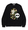 A BATHING APE 1ST CAMO TOKYO APE HEAD CREWNECK SWEAT SHIRT ( Tokyo Limited )