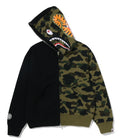 A BATHING APE Ladies' 1ST CAMO CRYSTAL STONE SHARK FULL ZIP HOODIE
