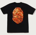 A BATHING APE Ladies' SPLASH CAMO BIG APE HEAD TEE