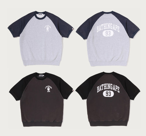 A BATHING APE COLLEGE RELAXED FIT SWEAT TEE