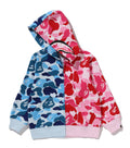 A BATHING APE BAPE KIDS ABC CAMO MULTI SHARK ZIP HOODIE