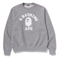 A BATHING APE CLASSIC COLLEGE CREWNECK SWEAT SHIRT