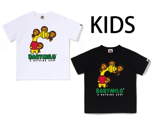 A BATHING APE BAPE KIDS MILO DINOSAURS TEE