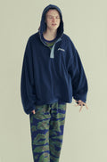 A BATHING APE BAPE BY KAZUKI KURAISHI SHARK FLEECE HALF ZIP PULLOVER HOODIE