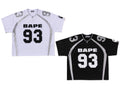 A BATHING APE LINE CAMO JACQUARD RELAXED FIT FOOTBALL JERSEY