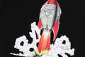 A BATHING APE APE HEAD ROCKET TEE