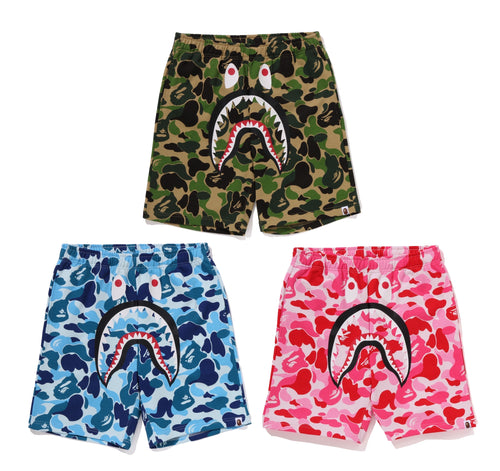 A BATHING APE ABC CAMO SHARK SWEAT SHORTS