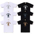 A BATHING APE WILD LEOPARD PATTERN COLLEGE TEE