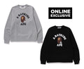 A BATHING APE GO APE POINTER COLLEGE CREWNECK SWEAT SHIRT ONLINE EXCLUSIVE