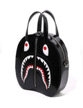 A BATHING APE SHARK LEATHER SHOULDER BAG
