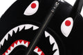 A BATHING APE SHARK LEATHER SHOULDER BAG