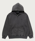 A BATHING APE GARMENT DYED ONE POINT RELAXED FIT FULL ZIP HOODIE