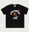 A BATHING APE BAPE KIDS BAPE x DISNEY STITCH AND FRIENDS COLLEGE TEE