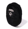 A BATHING APE APE HEAD FAUX FUR MINI SHOULDER BAG