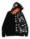 A BATHING APE CITY CAMO TIGER SHARK FULL ZIP HOODIE
