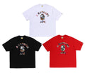 A BATHING APE HYBRID CAMO COLLEGE RELAXED FIT TEE