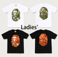 A BATHING APE Ladies' SPLASH CAMO BIG APE HEAD TEE
