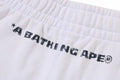 A BATHING APE HEAVY WASH HAND DRAW FOOTBALL LOGO RELAXED FIT SWEAT SHORTS