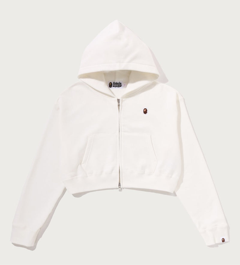 A BATHING APE Ladies' APE HEAD ONE POINT CROPPED ZIP HOODIE
