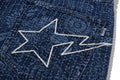 A BATHING APE JAPANESE INDIGO ART CAMO RELAXED FIT DENIM PANTS