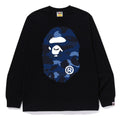 A BATHING APE COLOR CAMO BIG APE HEAD L/S TEE