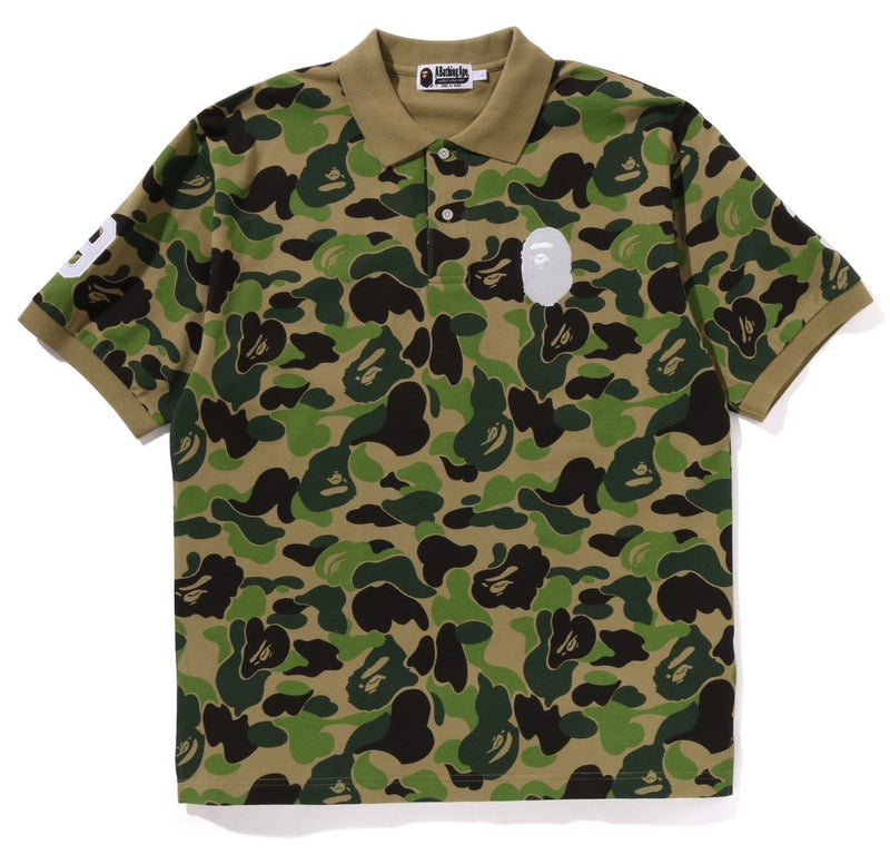 A BATHING APE ABC CAMO LARGE APE HEAD POLO ( RELAXED FIT )