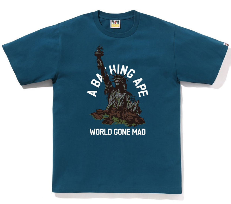 A BATHING APE STATUE OF LIBERTY TEE
