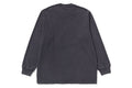 A BATHING APE GARMENT DYE ONE POINT RELAXED FIT L/S TEE