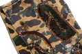 A BATHING APE 1ST CAMO SEQUIN SHARK RELAXED FIT FULL ZIP HOODIE