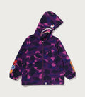 A BATHING APE BAPE KIDS COLOR CAMO SHARK HOODIE JACKET