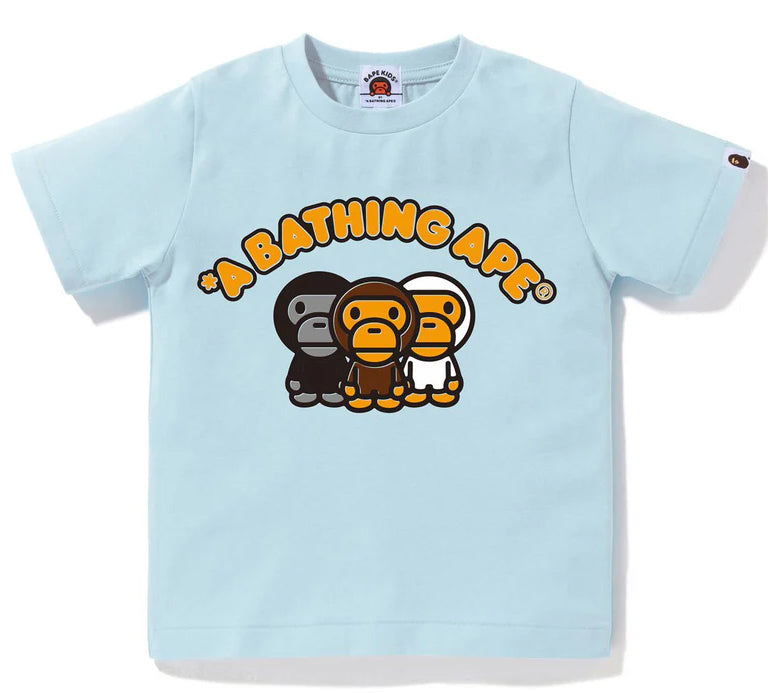 A BATHING APE BAPE KIDS THREE APES TEE