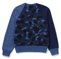 A BATHING APE Ladies' COLOR CAMO COLLEGE CREWNECK SWEATSHIRT